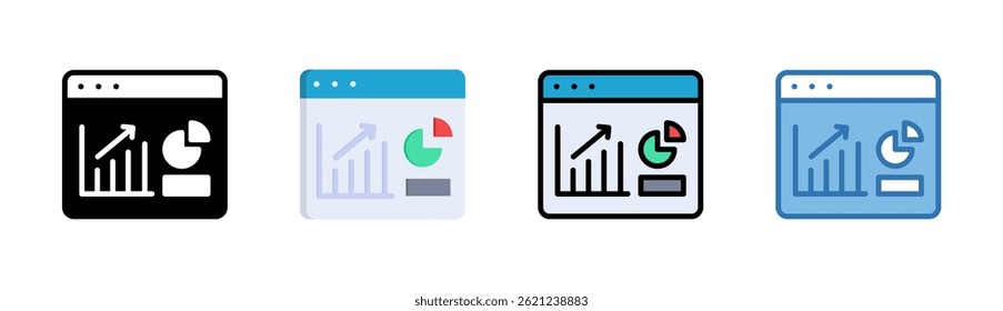 Predictive Chart Icon Element For Design
