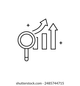 Predictive Demand Forecasting Vector Icon Design