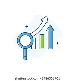 Predictive Demand Forecasting Vector Icon Design