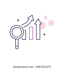 Predictive Demand Forecasting Vector Icon Design