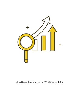 Predictive Demand Forecasting Vector Icon Design