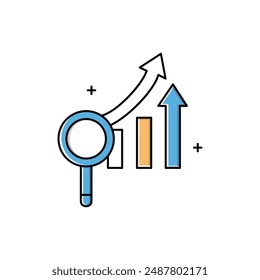 Predictive Demand Forecasting Vector Icon Design