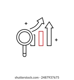 Predictive Demand Forecasting Vector Icon Design