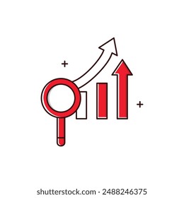 Predictive Demand Forecasting Vector Icon Design