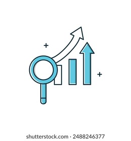 Predictive Demand Forecasting Vector Icon Design