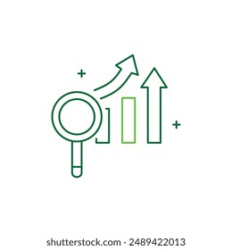 Predictive Demand Forecasting Vector Icon Design