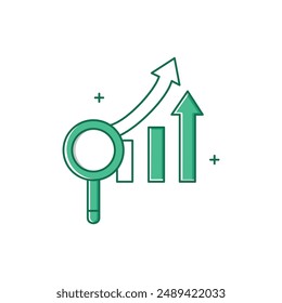 Predictive Demand Forecasting Vector Icon Design