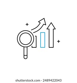 Predictive Demand Forecasting Vector Icon Design