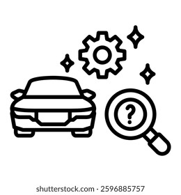 Predictive icon in Outline Style. Simple Outline Icon Vector. Simple Vector Design