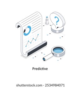 Predictive isometric stock illustration. EPS File stock illustration