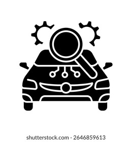 ícone plano preto de manutenção previsível para projetos digitais e de impressão.  Ícones mínimos de limpeza para aplicativos e sites. Ícones simples modernos para UI UX e branding