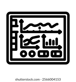 predictive maintenance dashboard industry 4 line icon vector. predictive maintenance dashboard industry 4 sign. isolated contour symbol black illustration