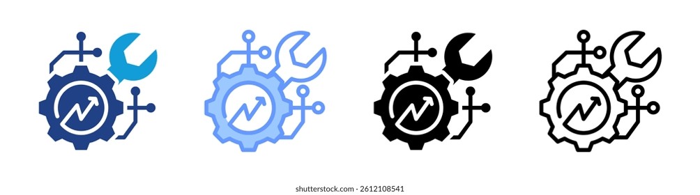Predictive Maintenance icon set multiple style collection