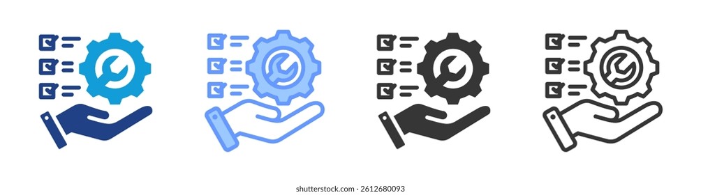 Predictive Maintenance icon set multiple style collection