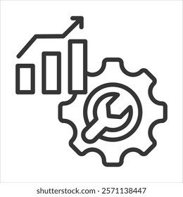Predictive Maintenance Icon Vector Illustration Outline