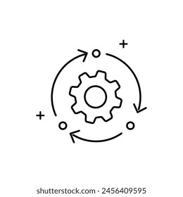 Predictive Maintenance Vector Icon Design Utilizing data analytics and machine learning algorithms to forecast equipment failure, enabling proactive maintenance and minimizing downtime 