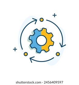 Predictive Maintenance Vector Icon Design Utilizing data analytics and machine learning algorithms to forecast equipment failure, enabling proactive maintenance and minimizing downtime 