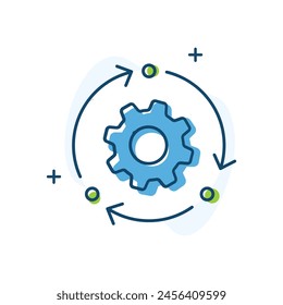 Predictive Maintenance Vector Icon Design Utilizing data analytics and machine learning algorithms to forecast equipment failure, enabling proactive maintenance and minimizing downtime 