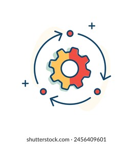 Predictive Maintenance Vector Icon Design Utilizing data analytics and machine learning algorithms to forecast equipment failure, enabling proactive maintenance and minimizing downtime 