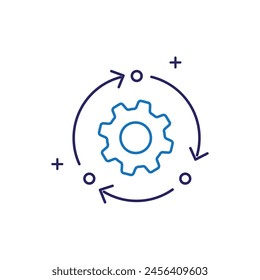 Predictive Maintenance Vector Icon Design Utilizing data analytics and machine learning algorithms to forecast equipment failure, enabling proactive maintenance and minimizing downtime 