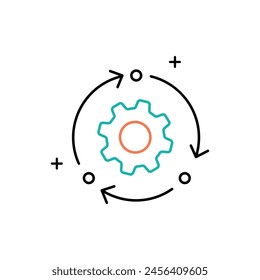 Predictive Maintenance Vector Icon Design Utilizing data analytics and machine learning algorithms to forecast equipment failure, enabling proactive maintenance and minimizing downtime 