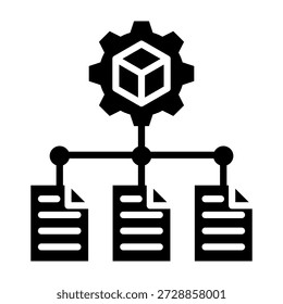 Predictive Model Icon Glyph Style Vector Illustration