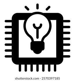 Predictive Model Tech and AI Innovation icon illustration