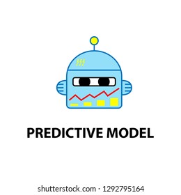Predictive model Web Icon isolated on white background Vector illustration.