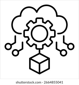 Ilustração do vetor do ícone de estrutura de tópicos da modelagem previsível