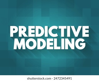 Predictive Modeling - verwendet Statistiken zur Vorhersage von Ergebnissen, Textkonzept Hintergrund