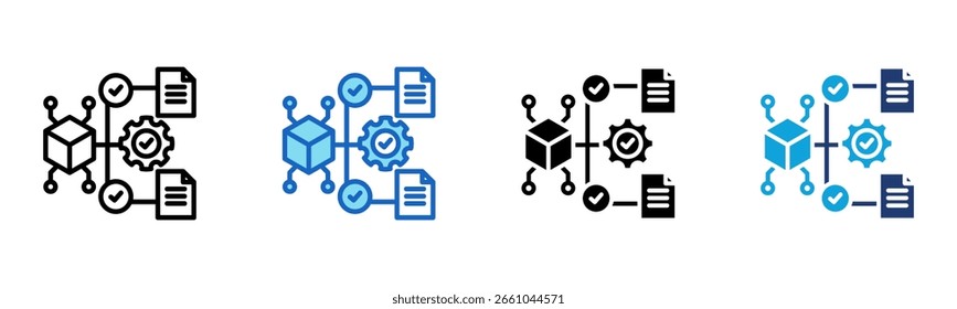 Predictive Models icon Multi Style Vector Illustration