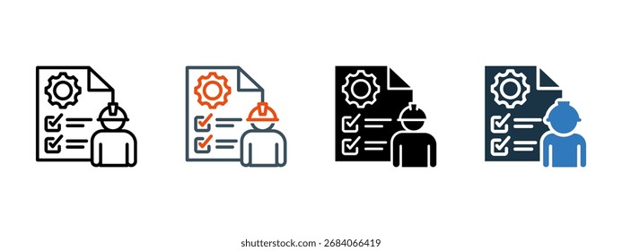 Predictive multiple icon style vector illustration