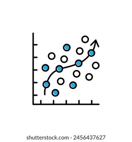 Predictive Regression Modeling Vector Icon Design