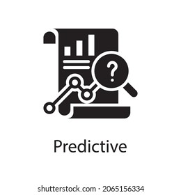 Predictive Solid Icon Design illustration. Web Analytics Symbol on White background EPS 10 File