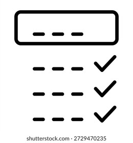 Texto predictivo Icono de IA - Estilo negro de los iconos del contorno para la inteligencia artificial y la Tecnología de la IA