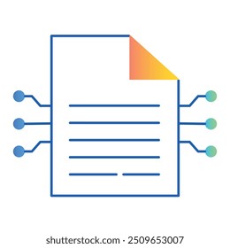 Predictive Text Icon Design. Represents Text Prediction, Typing Assistance, AI Suggestions, Auto-complete. Vector icon with editable Strokes and Colors.