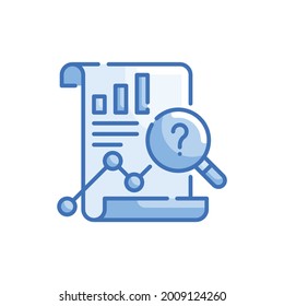 Predictive vector icon style illustration. EPS 10 file web analytics symbol