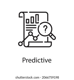 Predictive vector outline Icon Design illustration. Web Analytics Symbol on White background EPS 10 File
