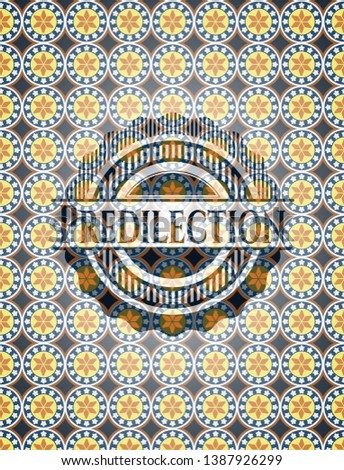 Predilection arabesque emblem. arabic decoration.