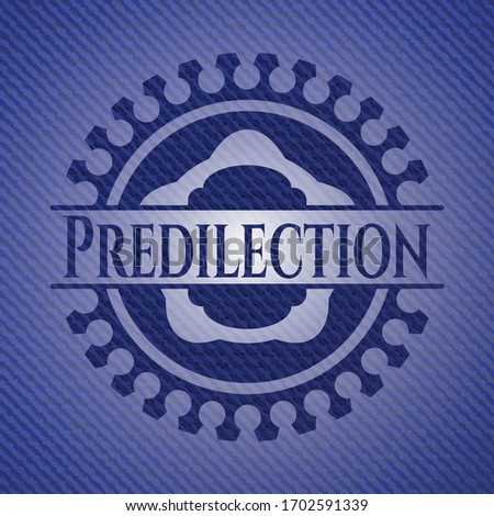 Predilection with denim texture. Vector Illustration. Detailed. 