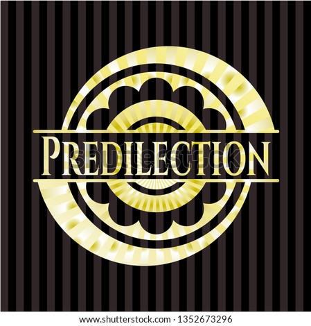 Predilection gold shiny badge