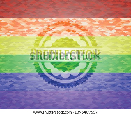 Predilection lgbt colors emblem. Vector Illustration. Mosaic.