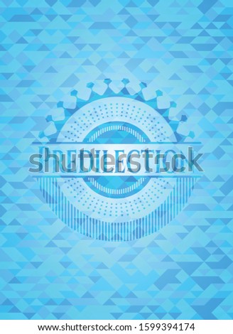Predilection light blue mosaic emblem