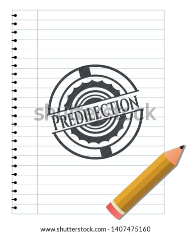 Predilection with pencil strokes. Vector Illustration. Detailed.