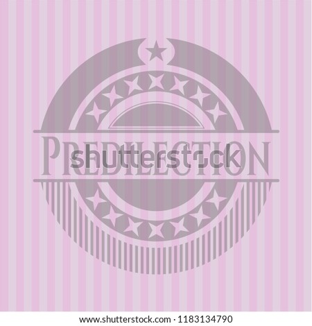 Predilection realistic pink emblem