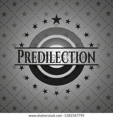 Predilection retro style black emblem. Vector Illustration. Detailed.
