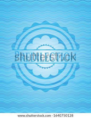 Predilection water emblem. Vector Illustration. Detailed.