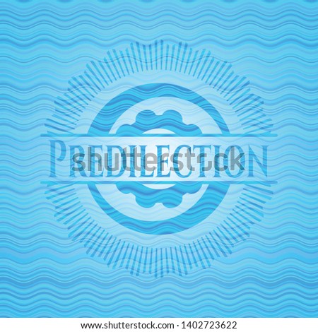 Predilection water representation badge background. Vector Illustration. Detailed.