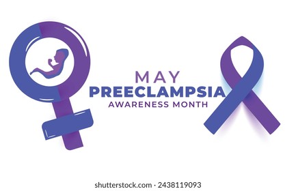 Preeclampsia awareness month. background, banner, card, poster, template. Vector illustration.