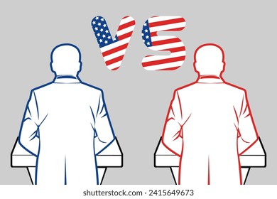 Pre-election debates of presidential candidates. US Presidential election, voting for your candidate.
